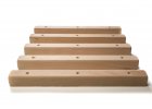 Wooden campus rungs for bouldering and climbing